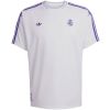 Mens Adidas Originals Real Madrid Jersey 3 Stripes Pure Cotton White Shirt 2024/25