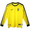 Mens Brazil Retro Home Jersey Long Sleeve 1998