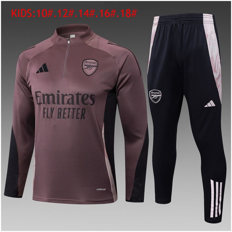 Kids Arsenal Training Suit Grey Purple 2024/25