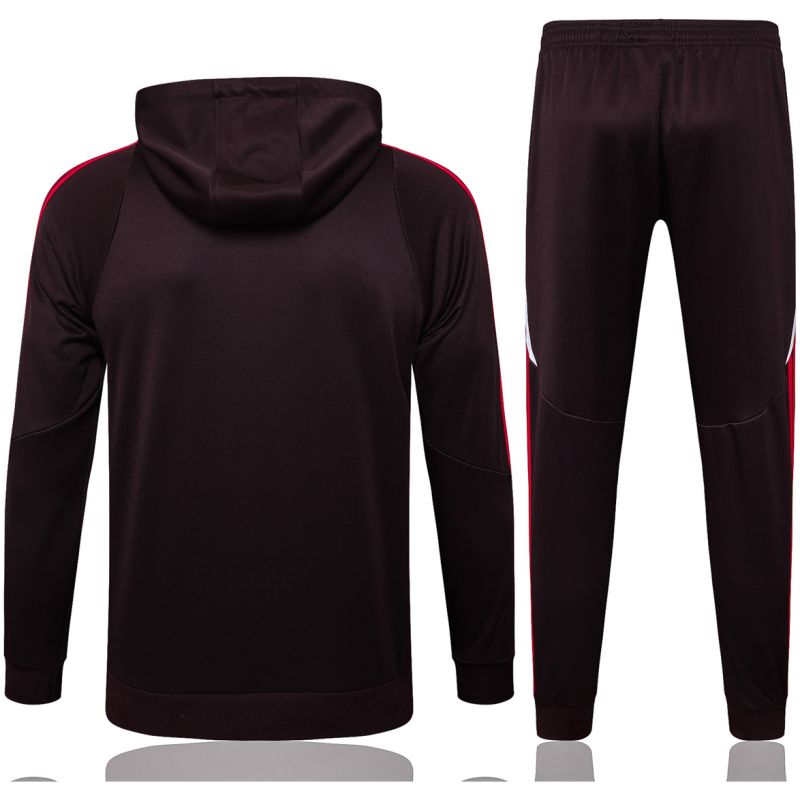 Mens Bayern Munich Hoodie Sweatshirt + Pants Training Suit Brown 2024/25