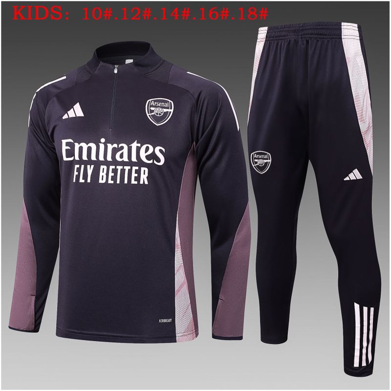 Kids Arsenal Training Suit Purple Brown 2024/25