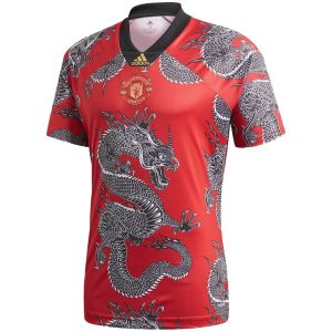 Mens Manchester United Retro 2020 Chinese New Year Special Red Jersey