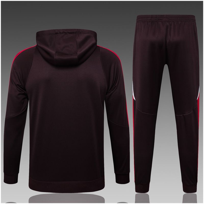 Kids Bayern Munich Hoodie Sweatshirt + Pants Suit Brown 2024/25