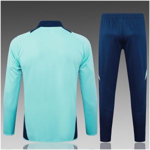 Kids Manchester United Jacket + Pants Training Suit Green 2024/25