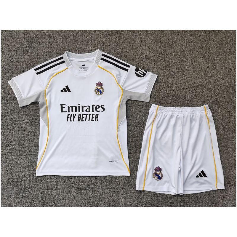 Kids Real Madrid Home Jersey 2025/26