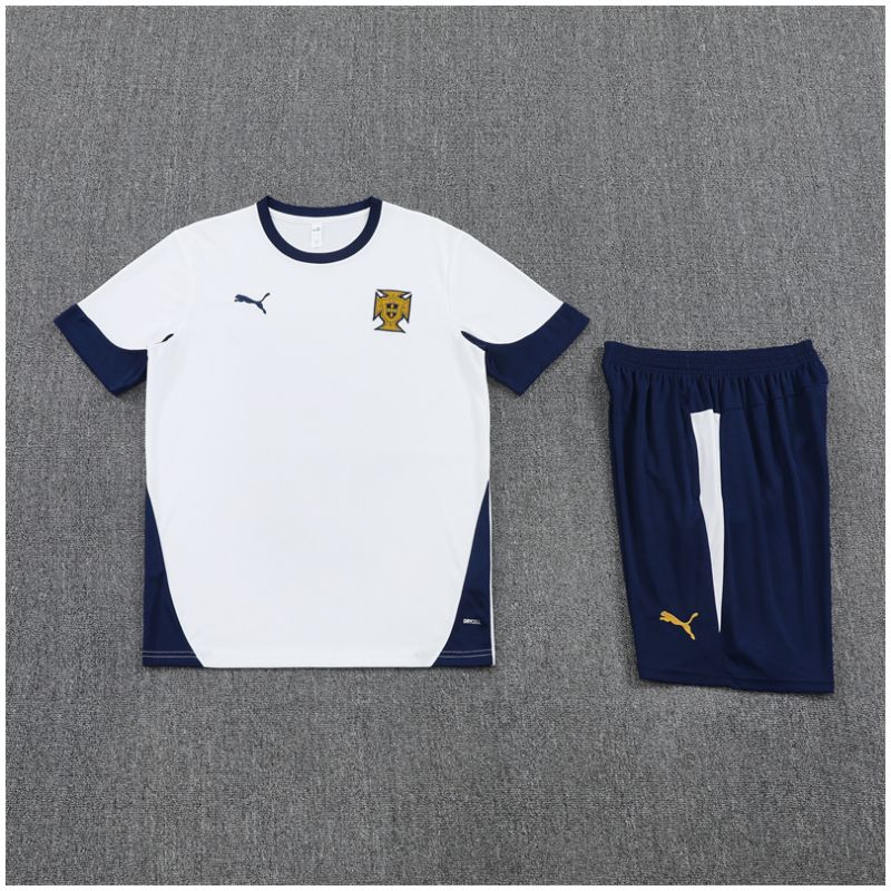 Kids Portugal Short Training Suit White 2025