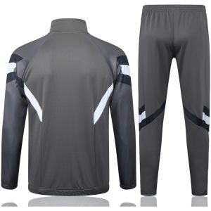 Mens Real Madrid Jacket + Pants Training Suit Grey 2024/25