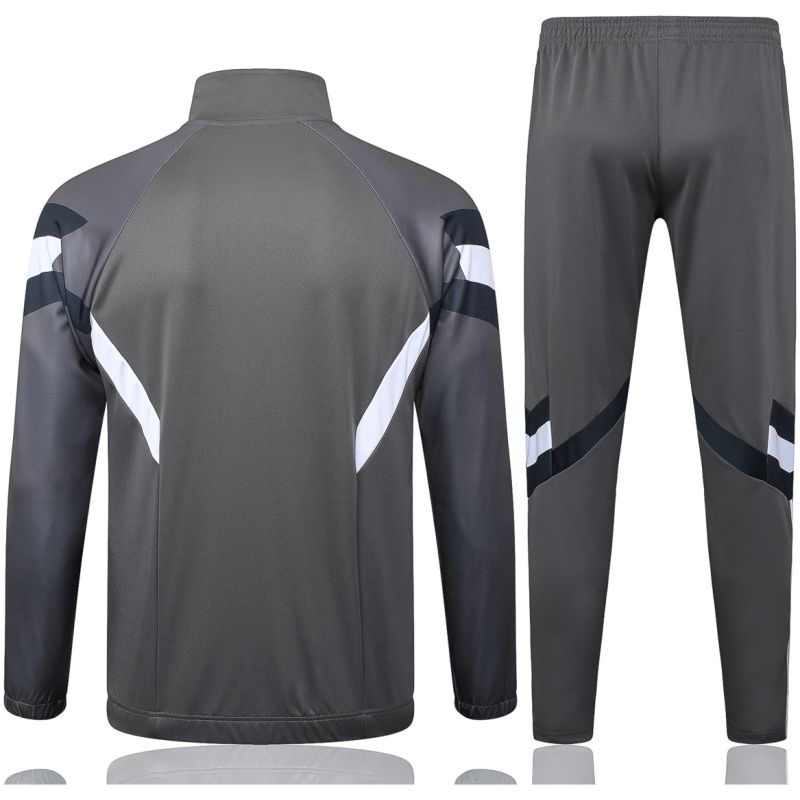 Mens Real Madrid Jacket + Pants Training Suit Grey 2024/25