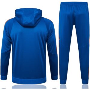 Mens Juventus Hoodie Sweatshirt + Pants Training Suit Blue 2024/25