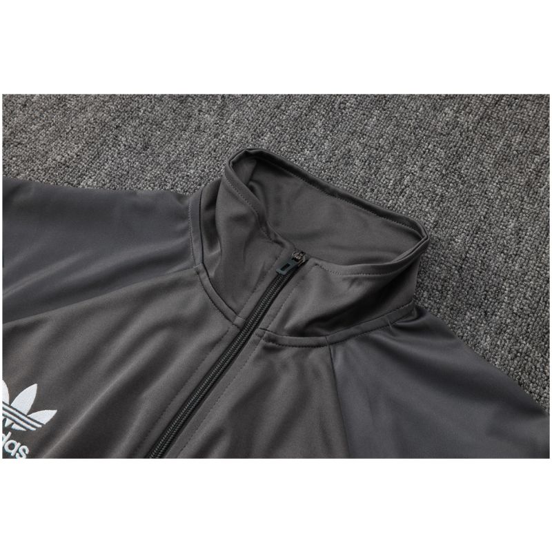 Mens Real Madrid Jacket + Pants Training Suit Grey 2024/25