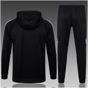Kids Real Madrid Hoodie Sweatshirt + Pants Suit Black 2024/25