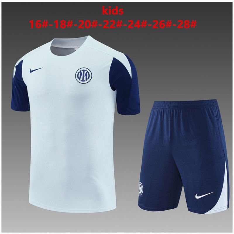 Kids Inter Milan Short Training Suit Light Grey 2025/26