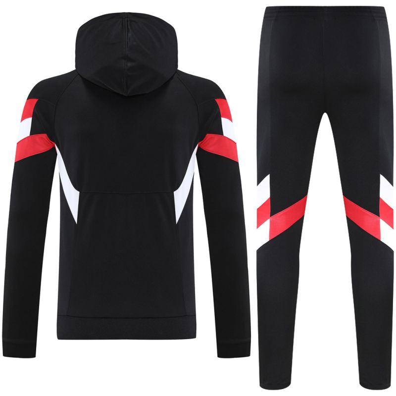 Mens Manchester United Hoodie Sweatshirt + Pants Training Suit Black III 2025/26
