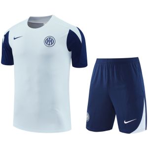 Mens Inter Milan Short Training Suit Light Grey 2025/26