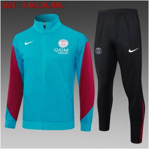 Kids PSG Jacket + Pants Training Suit Lake Blue 2024/25