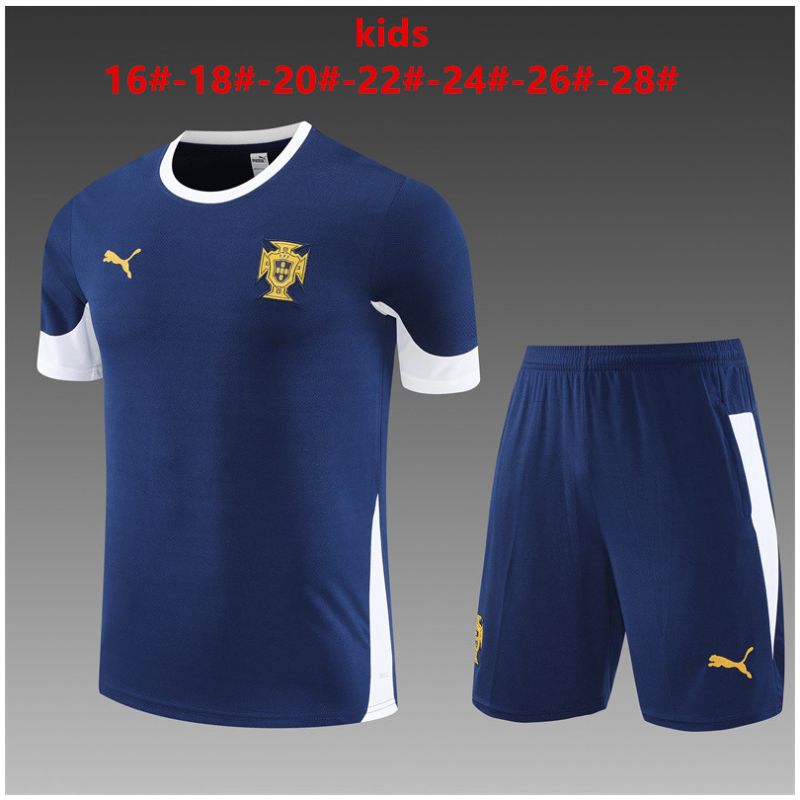 Kids Portugal Short Training Suit Royal 2025
