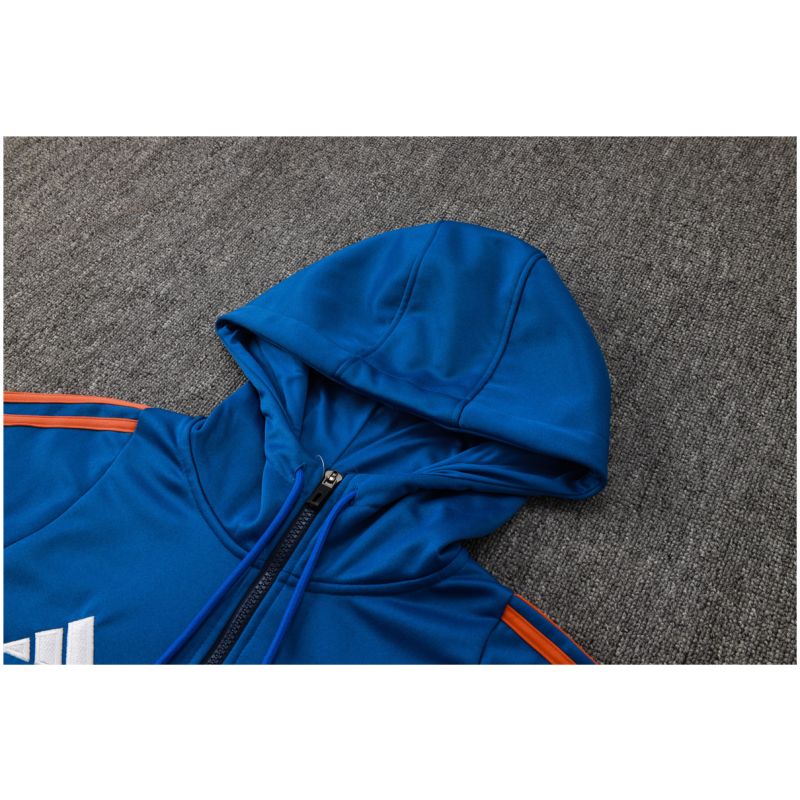 Mens Juventus Hoodie Sweatshirt + Pants Training Suit Blue 2024/25