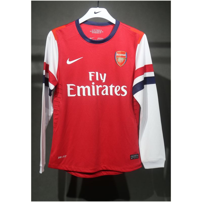 Mens Arsenal Retro Home Authentic Long Sleeve Jersey 2012/13 – Match