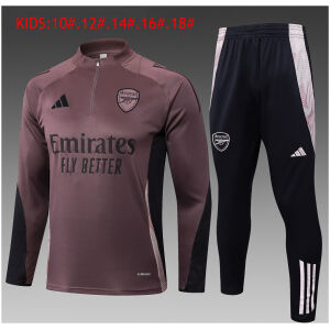 Kids Arsenal Training Suit Grey Purple 2024/25
