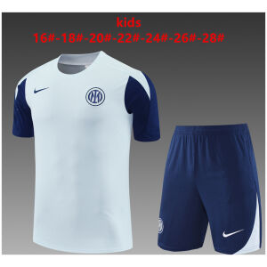 Kids Inter Milan Short Training Suit Light Grey 2025/26