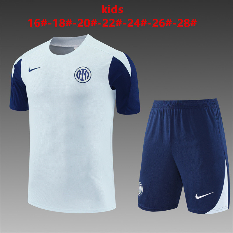 Kids Inter Milan Short Training Suit Light Grey 2025/26