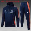 Kids Manchester United Hoodie Sweatshirt + Pants Suit Royal 2024/25