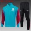 Kids PSG Jacket + Pants Training Suit Lake Blue 2024/25