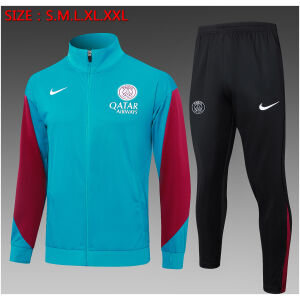 Kids PSG Jacket + Pants Training Suit Lake Blue 2024/25