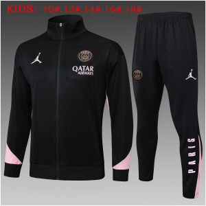 Kids PSG x Jordan Jacket + Pants Training Suit Black 2024/25