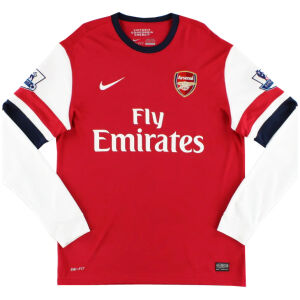 Mens Arsenal Retro Home Authentic Long Sleeve Jersey 2012/13 – Match