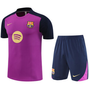 Mens Barcelona Short Training Suit Purple 2025/26