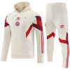 Mens Bayern Munich Hoodie Sweatshirt + Pants Training Suit Beige 2025/26