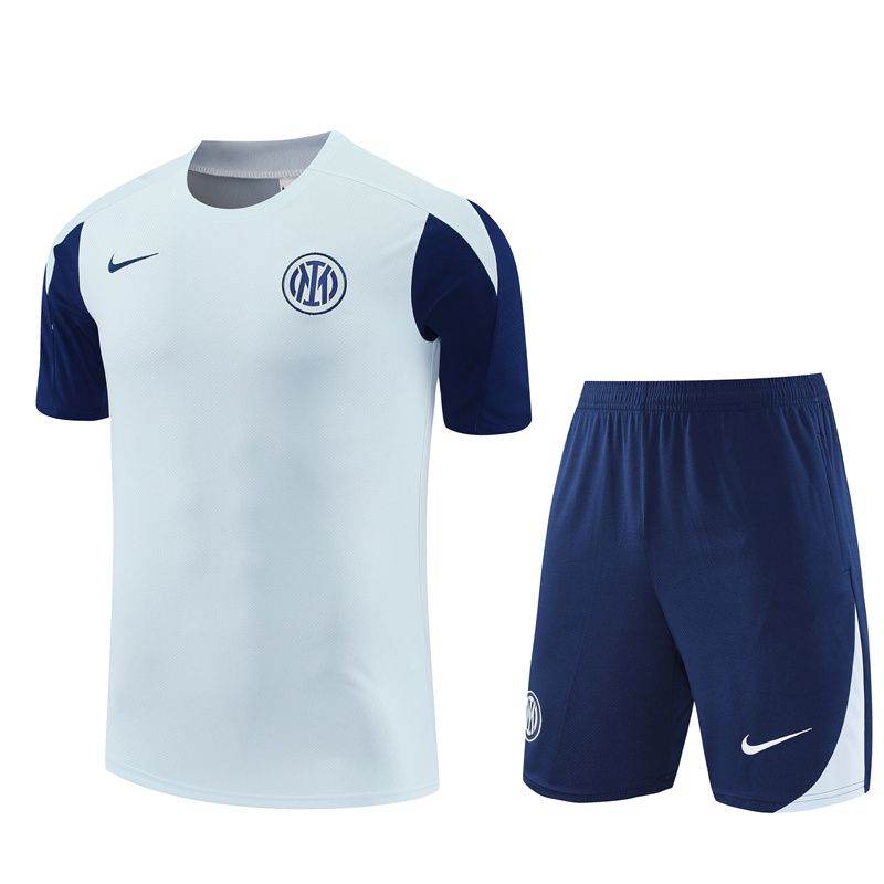 Mens Inter Milan Short Training Suit Light Grey 2025/26