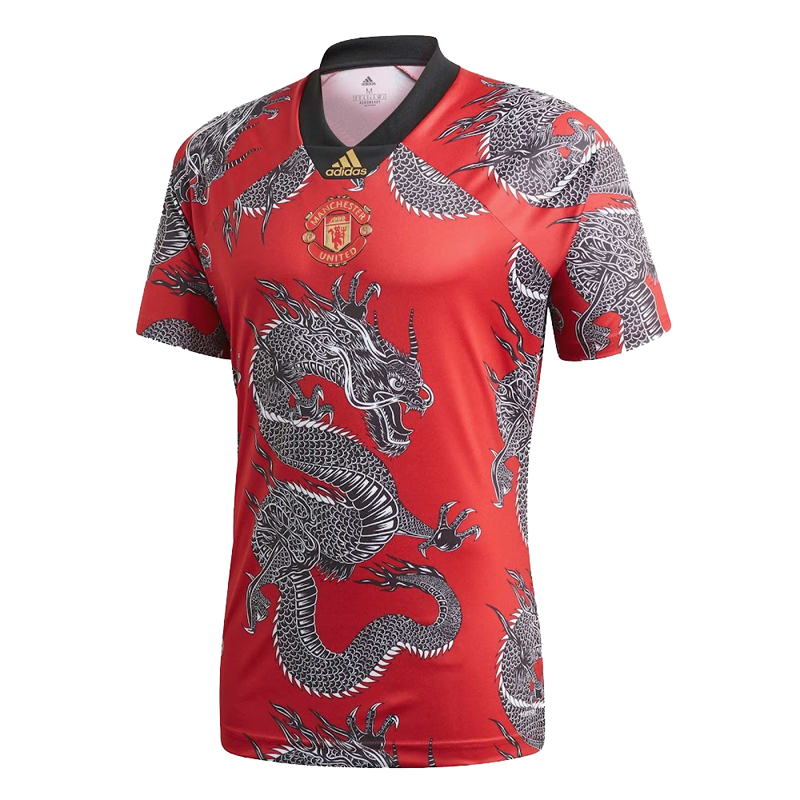 Mens Manchester United Retro 2020 Chinese New Year Special Red Jersey