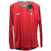 Mens Portugal Retro Home Authentic Long Sleeve Jersey 2012 - Match