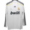 Mens Real Madrid Retro Home Authentic Long Sleeve Jersey 2009/10 - Match