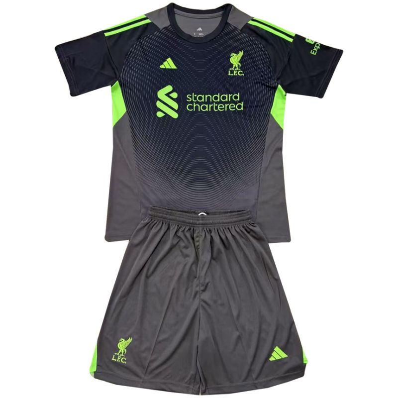 Kids Liverpool Goalkeeper Black Jersey 2025/26