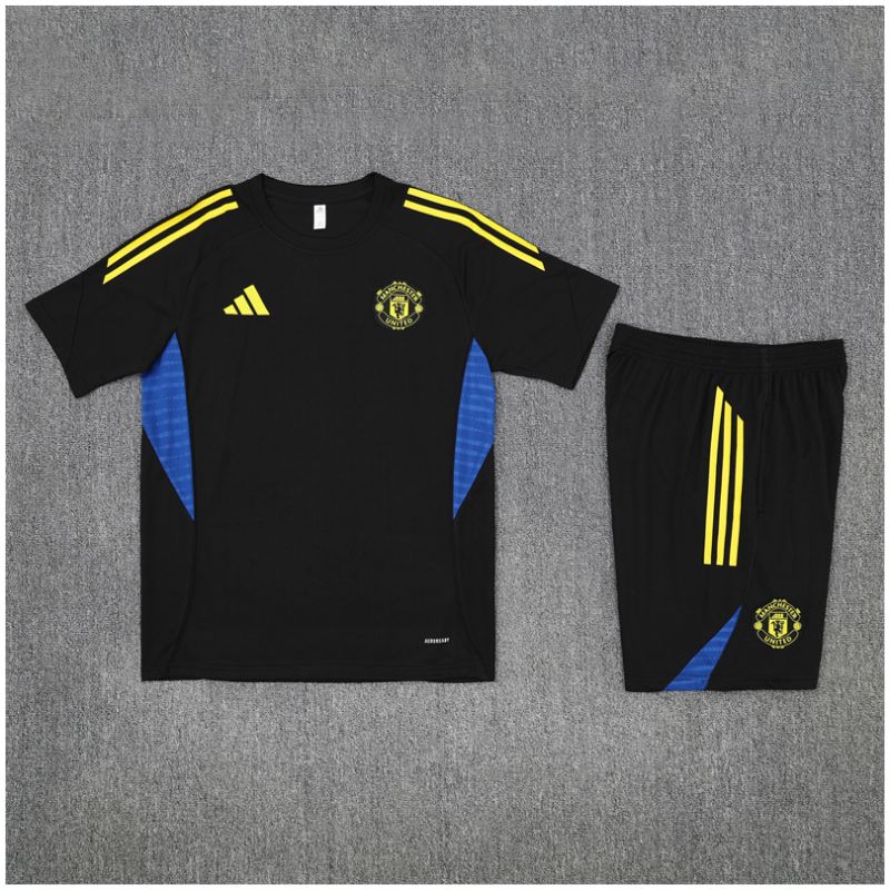 Kids Manchester United Short Training Suit Black 2025/26