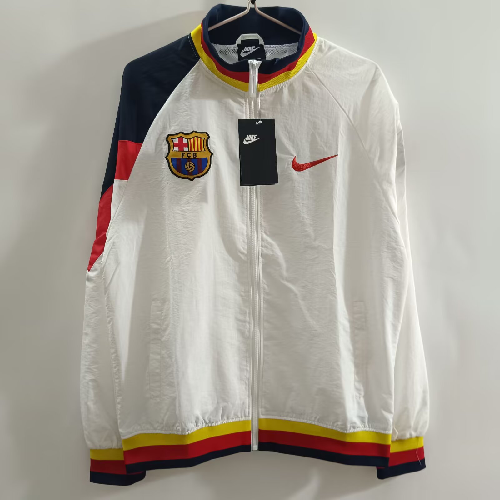 Mens Barcelona All Weather Windrunner Jacket White Classic