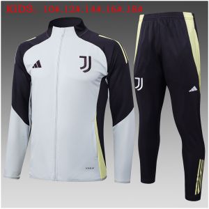 Kids Juventus Jacket + Pants Training Suit Grey 2025/26