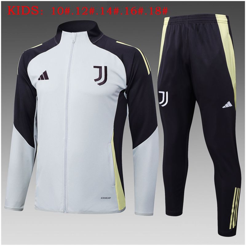 Kids Juventus Jacket + Pants Training Suit Grey 2025/26