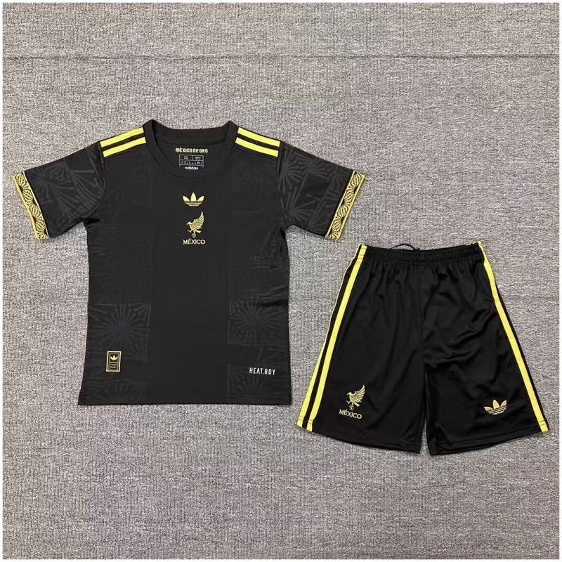 Kids Mexico Gold Cup Black Jersey 2025
