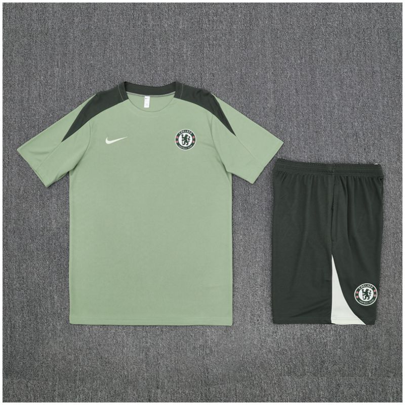 Kids Chelsea Short Training Suit Light Green 2025/26