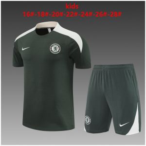 Kids Chelsea Short Training Suit Dark Green 2025/26