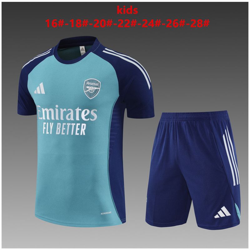 Kids Arsenal Short Training Suit Lake Blue 2025/26