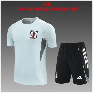 Kids Japan Short Training Suit Light Grey 2025