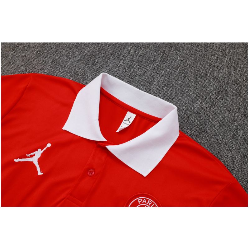 Mens PSG x Jordan Polo Shirt Red 2025/26
