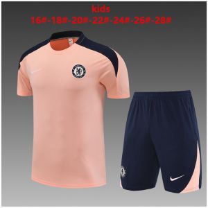 Kids Chelsea Short Training Suit Pink 2025/26