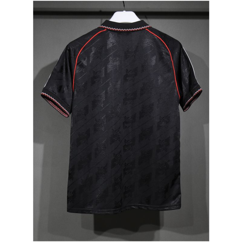 Mens Adidas Originals Manchester United Jersey 3 Stripes Pure Cotton Black Shirt 2025/26 – Match