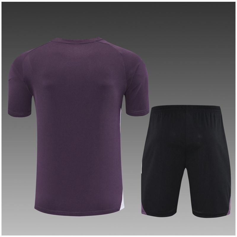 Kids Manchester United Short Training Suit Purple 2025/26